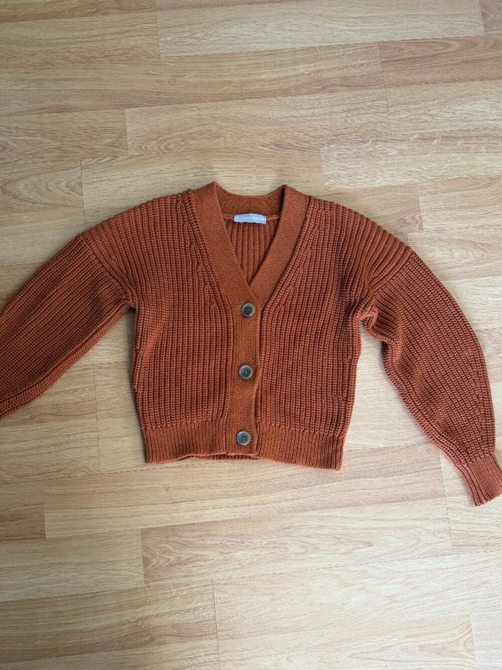 Everlane Cropped Cinnamon Cardigan
